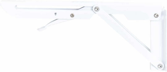 Raft De Colț Pliabil Din Metal În Culoare Albă 2 Bucăți ZTS8132