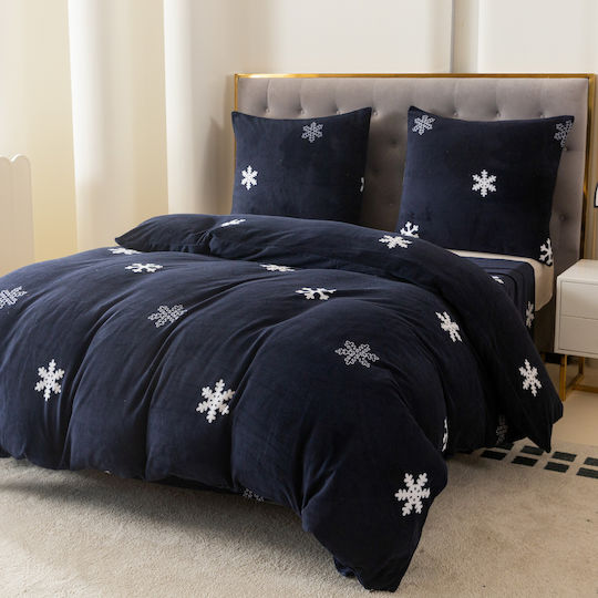 Cotton Market Подредба Едно 140x200см Син