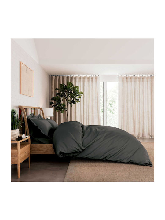 Kotonia Home Set Huse Pentru Pilote 100% Bumbac 150x200cm Simplu Cu Față De Pernă Gri