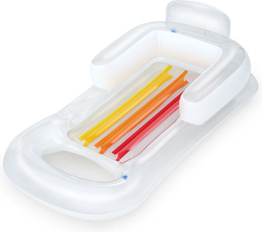 Bestway Aufblasbare Pool-Luftmatratze Mit Griffen Weiß 161x84cm