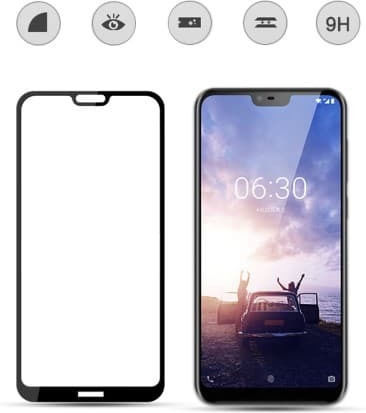 Mocolo Tempered Glass Anti-Scratch Protection Glass Nokia 6.1 Plus X6 2018 Full Cover Black