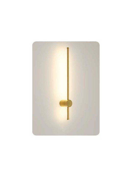 Jiju Lampă de Perete Modernă cu LED Integrat și Lumină Alb Natural Auriu 5x60x7cm