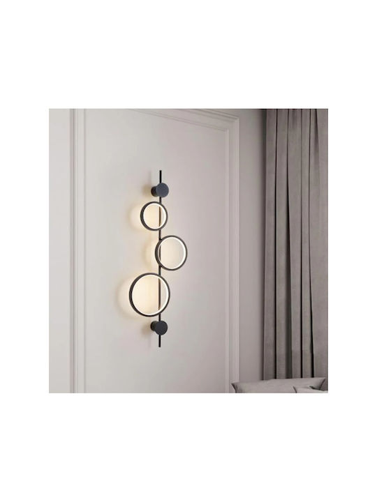 Lightplanet Lampă de Perete cu LED Integrat și Lumină Alb Rece Neagră 100x36cm