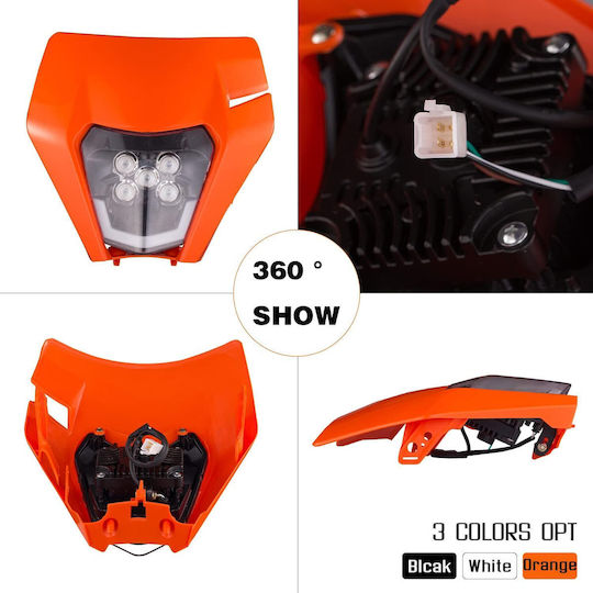 Motorrad Schutzkleidung Led Scheinwerfer Orange Klein Groß Skala Enduro Trail Straßenkämpfer