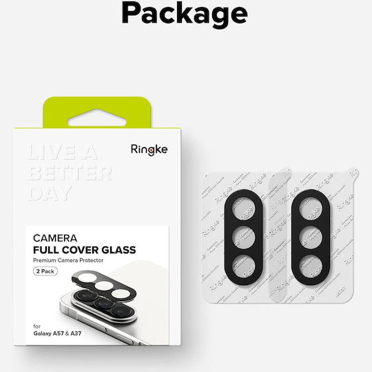 Ringke Cover 2-Pack Camera Protection Tempered Glass Black for Galaxy A37 / A57 5g