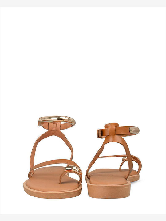 Women's Flat Sandals Brown VENUS-61161 Camel