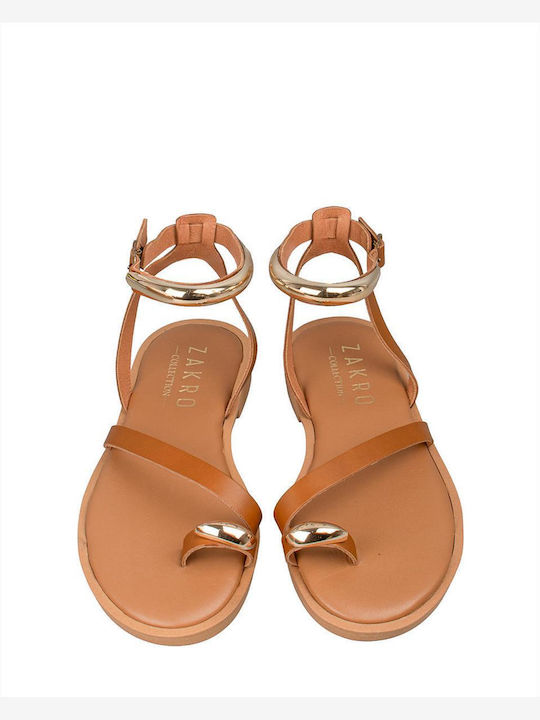 Women's Flat Sandals Brown VENUS-61161 Camel