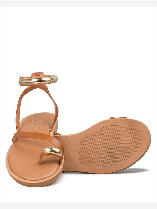 Women's Flat Sandals Brown VENUS-61161 Camel