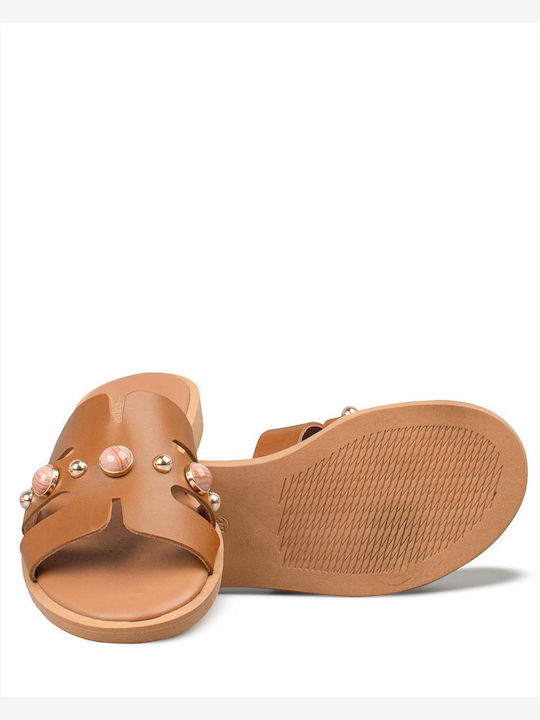 Women's Flat Sandals Brown VENUS-61151 Camel