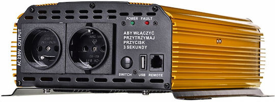 Volt Polska Inverter für Autos 5000W zur Umwandlung von 12V DC in 230V AC