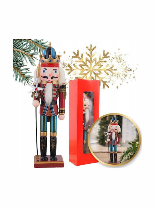 ecarla Christmas Wooden Beige Nutcracker