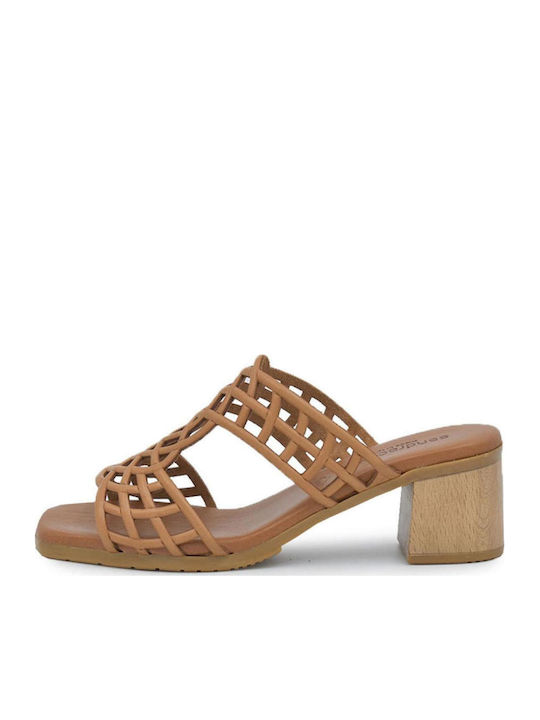Leather Tabac Brown Sandals