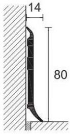 Σοβατεπι Pvc 557 Μαυρο 8cm Teeeest
