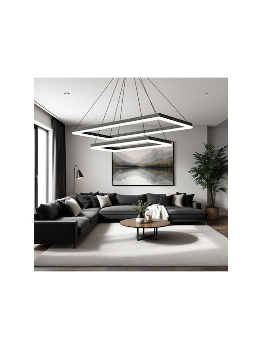 Jiju Lumini Suspendate Negru LED