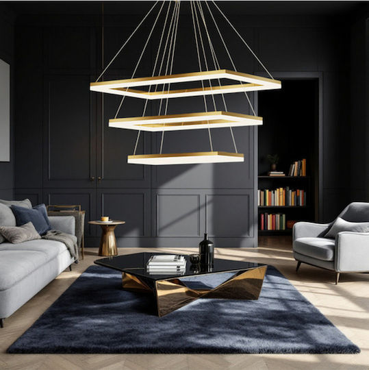 Jiju Lumini Suspendate Auriu LED Cu Lumină Alb Natural
