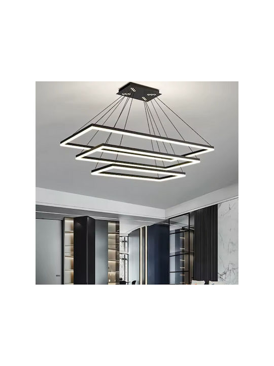 Jiju Lumini Suspendate Negru LED