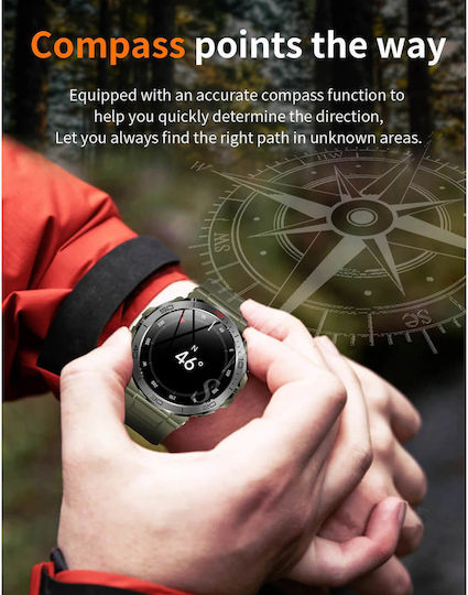 Microwear MK68 Smartwatch mit Herzfrequenzsensoren Schwarz Silikon