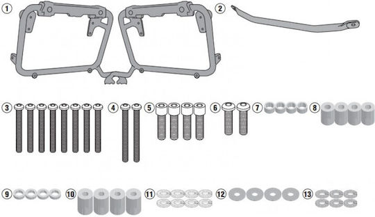 Kappa Moto Side Mounts for Suzuki DL 650 V-STROM 2017-2026