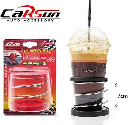 Carsun Car Cup Holder 1 Position with Adhesive Tape in Black Color