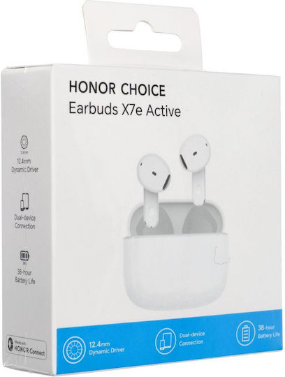 Honor Choice X7e Earbud Bluetooth Handsfree Earphones with Sweat Resistance and Charging Case White