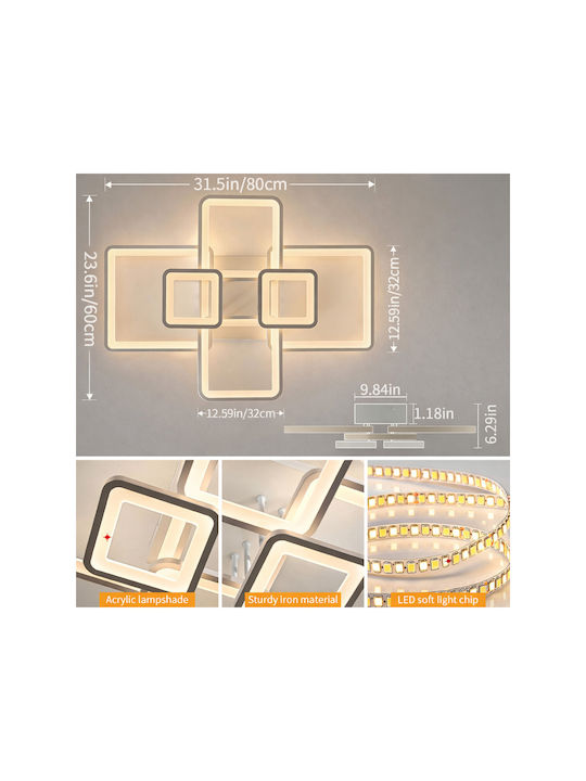 Lightplanet Πλαφονιέρα LED με Τηλεχειριστήριο