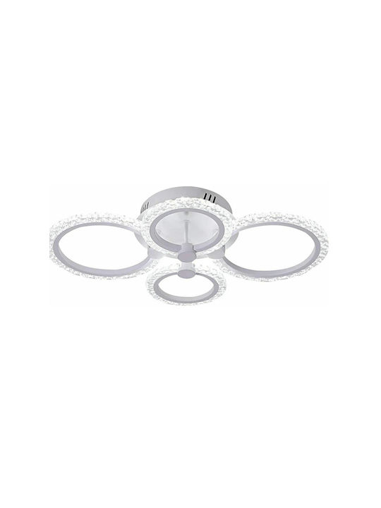 Lightplanet Plafonieră de Tavan 59εκ. Albă cu LED Integrat și Telecomandă