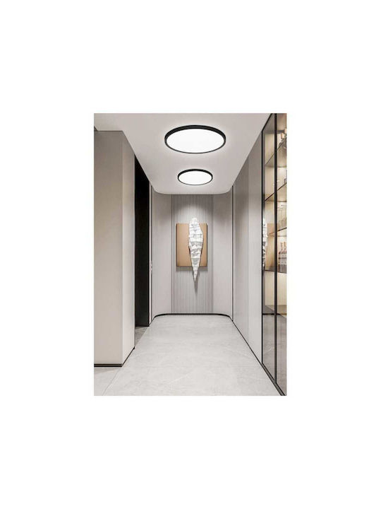 Jiju Plafonieră de Tavan pentru Baie 50cm Transparentă cu LED Integrat