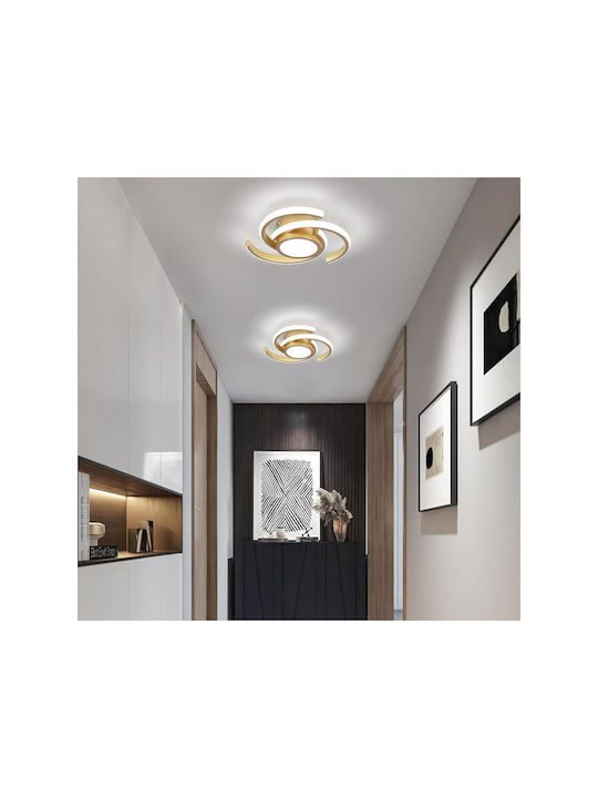 Jiju Plafonieră de Tavan 24cm Albă cu LED Integrat