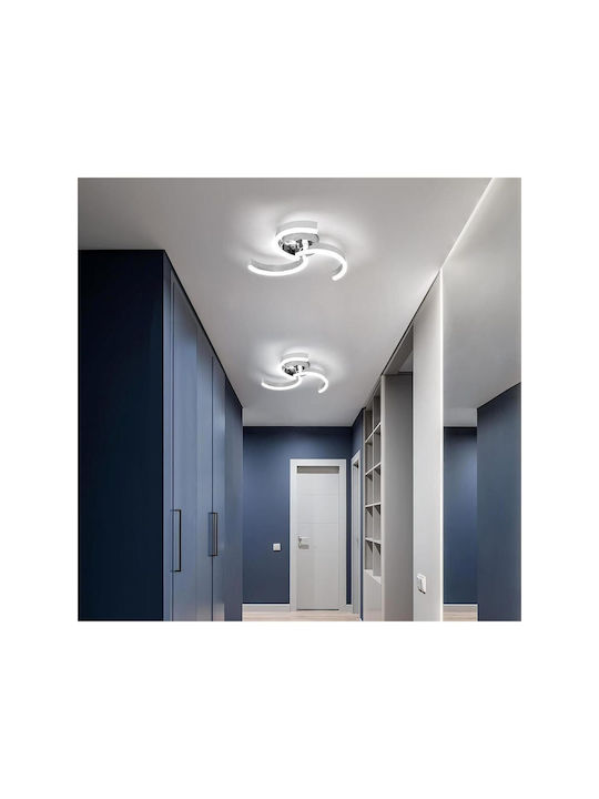 Jiju Plafonieră de Tavan 24cm Albă cu LED Integrat