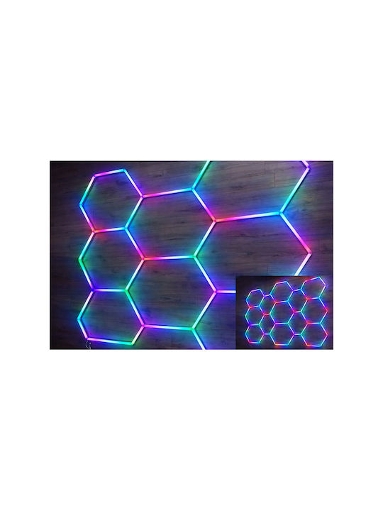 Lightplanet Lămpi Decorative Pentru Masă LED RGB Hexagon 8 Bucăți