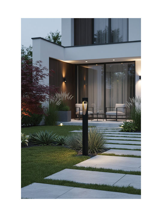 VK Lighting Φωτιστικό Κολωνάκι LED Εξωτερικού Χώρου 6W με Θερμό Λευκό Φως IP65 Καφέ