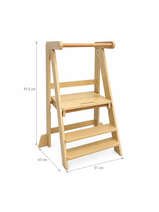 Learning Tower for Painting from Wood Beige