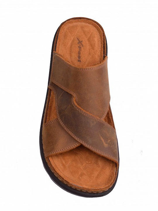 Leder Herrensandalen in Braun Farbe A84-Braun