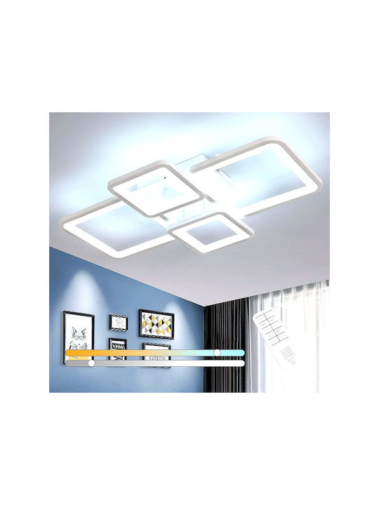 Lightplanet Plafonieră de Tavan Albă cu LED Integrat și Telecomandă
