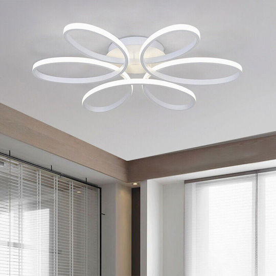 Jiju Deckenleuchte montieren 48cm Weiß mit integrierter LED und Fernbedienung