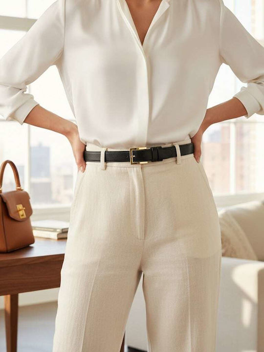 Leather Women's Black Belt