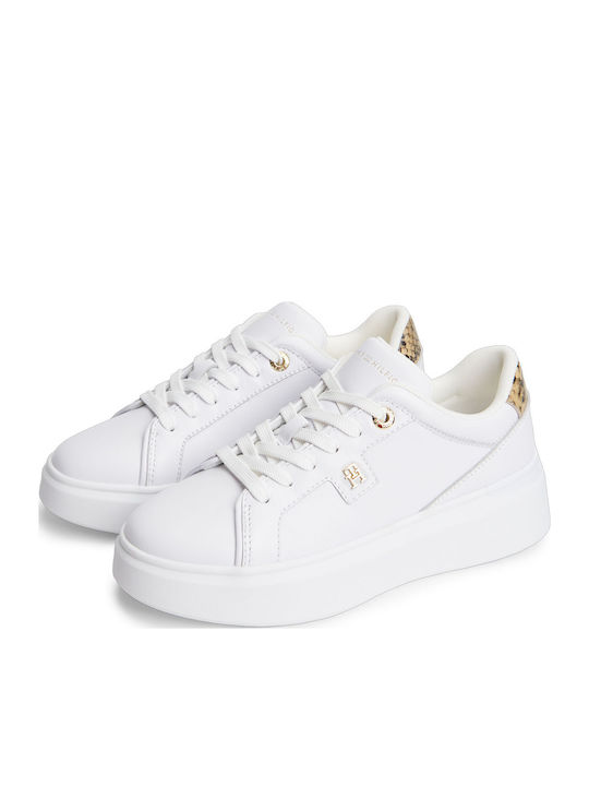 Adidași Flatforms pentru femei albe