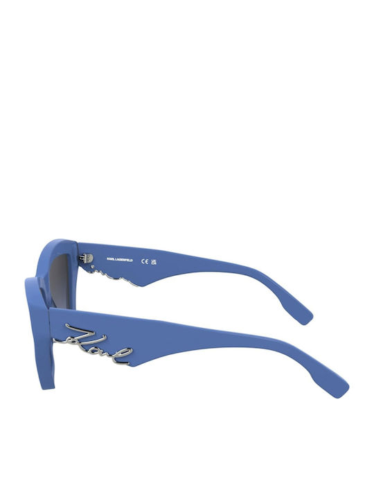 Karl Lagerfeld Women's Sunglasses with Blue Horn-Rimmed Frame and Blue Lens KL6179S-423