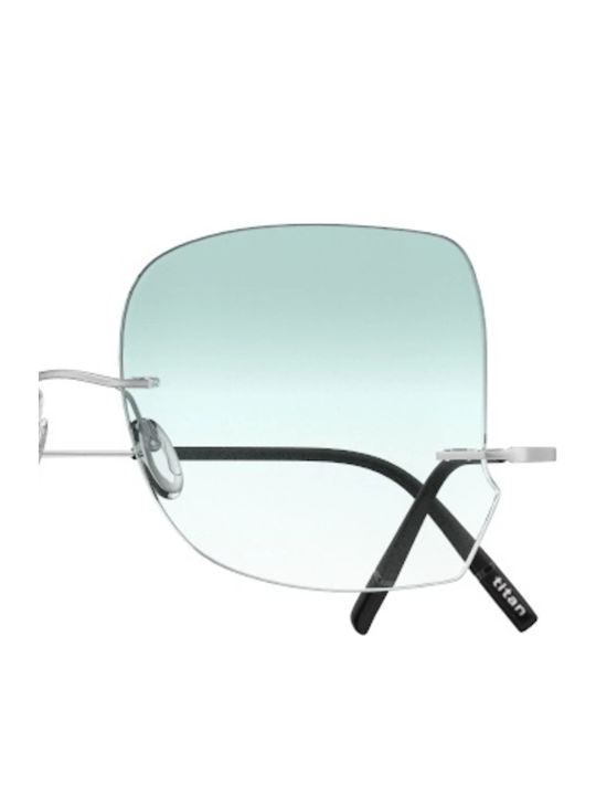 Silhouette Ochelari de Soare Pentru Femei cu Ramă Metalică Argintie și Lentilă Oglindă Argintie