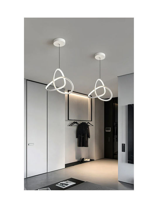 Jiju Lumini Suspendate LED cu Lumină Alb Natural Reglabilă În Înălțime
