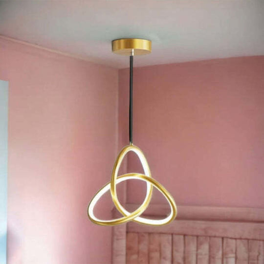 Jiju LED Lumini Suspendate Auriu