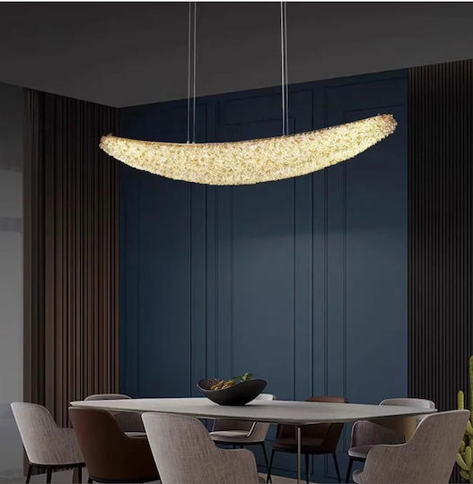 Lightplanet Lumini Suspendate Auriu LED Cu Lumină Alb Rece Cu Cristale