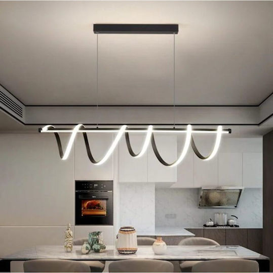 Jiju Lumini Suspendate Negru LED Cu Lumină Alb Natural