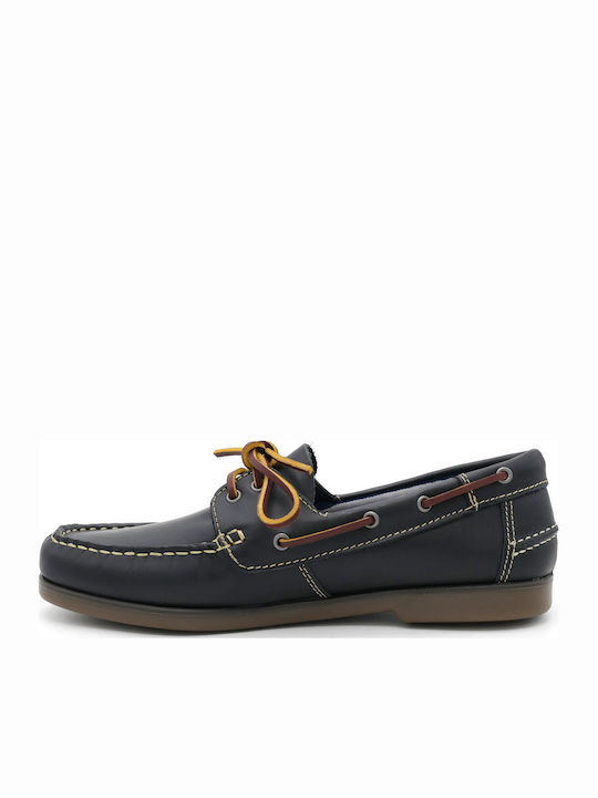 Δερμάτινα Ανδρικά Boat Shoes σε Μπλε Χρώμα
