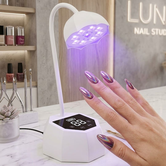 Avizar Uv Nail Lamp Automatic Sensor Rotating Head White