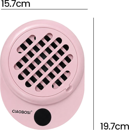 Avizar Colector de praf pentru unghii cu filtru magnetic 5 W roz
