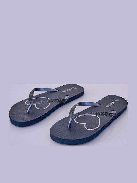 Celestino Γυναικείες Σαγιονάρες Glitter Midnight Blue