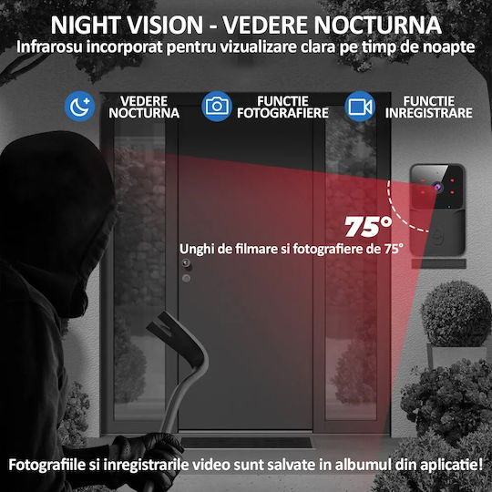Smart Set Video Interfon Fără Fir Negru