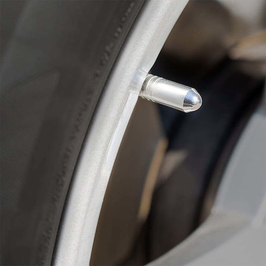 Autoline Racing Ventilkappen für Autoreifen Silber 4Stück