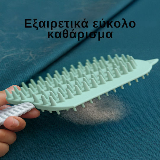 Femmit Silicone Soft Cat & Dog Brush Double Sided Grooming Hair Collection Comb Grey